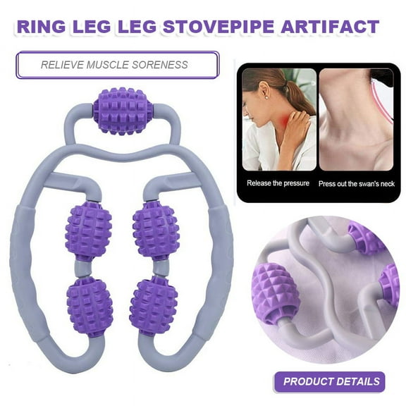 OUSITAI Yoga leg muscle relaxation massager, shoulder and neck slimming massage instrument, 360 ° muscle relaxation roller, Yoga Fitness Equipment Neck Arm Leg Body Shaping
