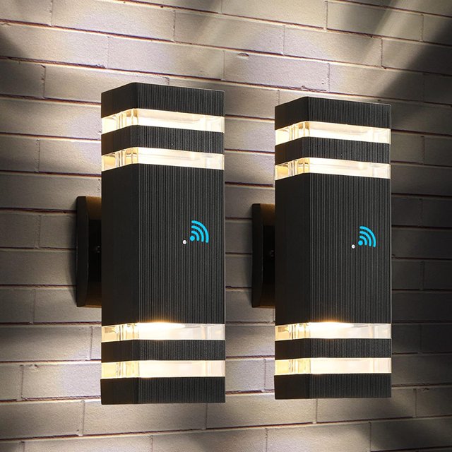 OUSITAID 1/2pcs Dusk to Dawn Sensor Outdoor Wall Lights Up Down Porch