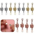 thumbnail image 1 of OUSITAID 12 Pieces Locking Magnetic Clasps Rose Jewelry Magnetic Clasp Necklace Lobster Clasp Closures Magnetic Clasp Converter Chain Extenders for Jewelry Necklace Bracelet (Gold, Silver, Rose Gold), 1 of 8