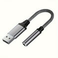 OUSITAID 2in1 USB to 3.5mm Jack Stereo Audio Adapter External Sound