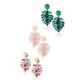 thumbnail image 1 of OUSITAID 3 Pcs Palm Leaf Acrylic Earrings for Women Drop Dangle Statement Earrings Bohemian Resin Jewelry, 1 of 7