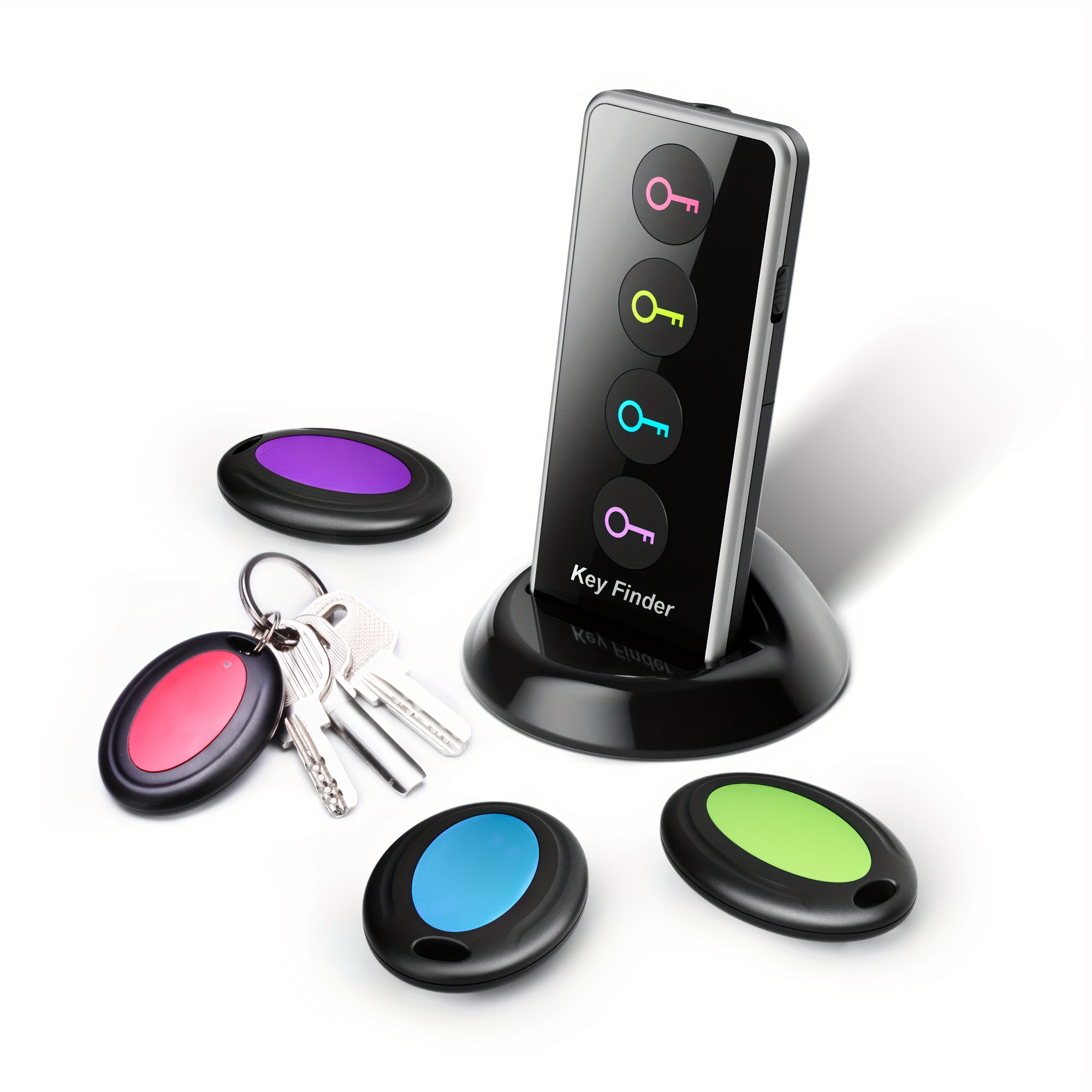 OUSITAID 4-Key Finder with LED Flashlight Locate Your Keys Wallet and ...