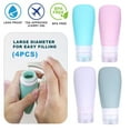 thumbnail image 1 of OUSITAID 4 PCS Portable Travel Bottles Set, Leak Proof Squeezable Silicon Tubes Travel Size Toiletries Containers, TSA Carry On Approved Refillable Travel Accessories for Shampoo Liquids, 1 of 7
