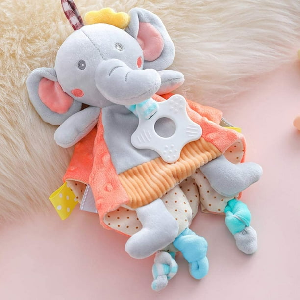 OUSITAID Baby Comfort Blanket with Tag Taggy Blanket Comfort Security Blanket Great Gift for Toddler Child Kids Colorful Taggy Security Blanket Elephant 12 12 Walmart Business Supplies