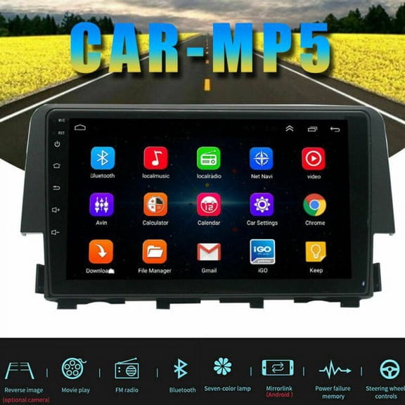 OUSITAID Car Radio GPS Head Unit Android 8.0 for Honda Civic 2016-2019 Car Autoradio Video Multimedia Player Stereo BT Mirror-Link WiFi Navigation (1+16G Android Honda Civic)