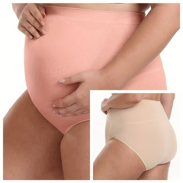OUSITAID Fall and winter new seamless comfortable maternity panties high-waisted belly support maternity panties breathable pregnancy special large size panties