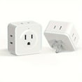 thumbnail image 1 of OUSITAID [Fast Arrival] 2 Pack 5-Way Multi Plug Outlet Extender  JcBlaon 3 Prong Flat Wall Plug Expander with Compact Design for Cruise Ship  Travel  Home  Office  Dorm Essentials, 1 of 7