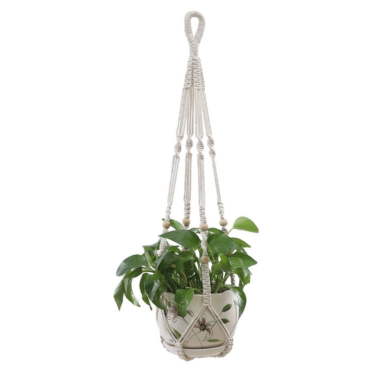 TSV Pot Holder Macrame Plant Hanger Hanging Planter Basket Jute Rope Braided TSV Pot Holder Macrame Plant Hanger Hanging Planter Basket Jute Rope Braided
