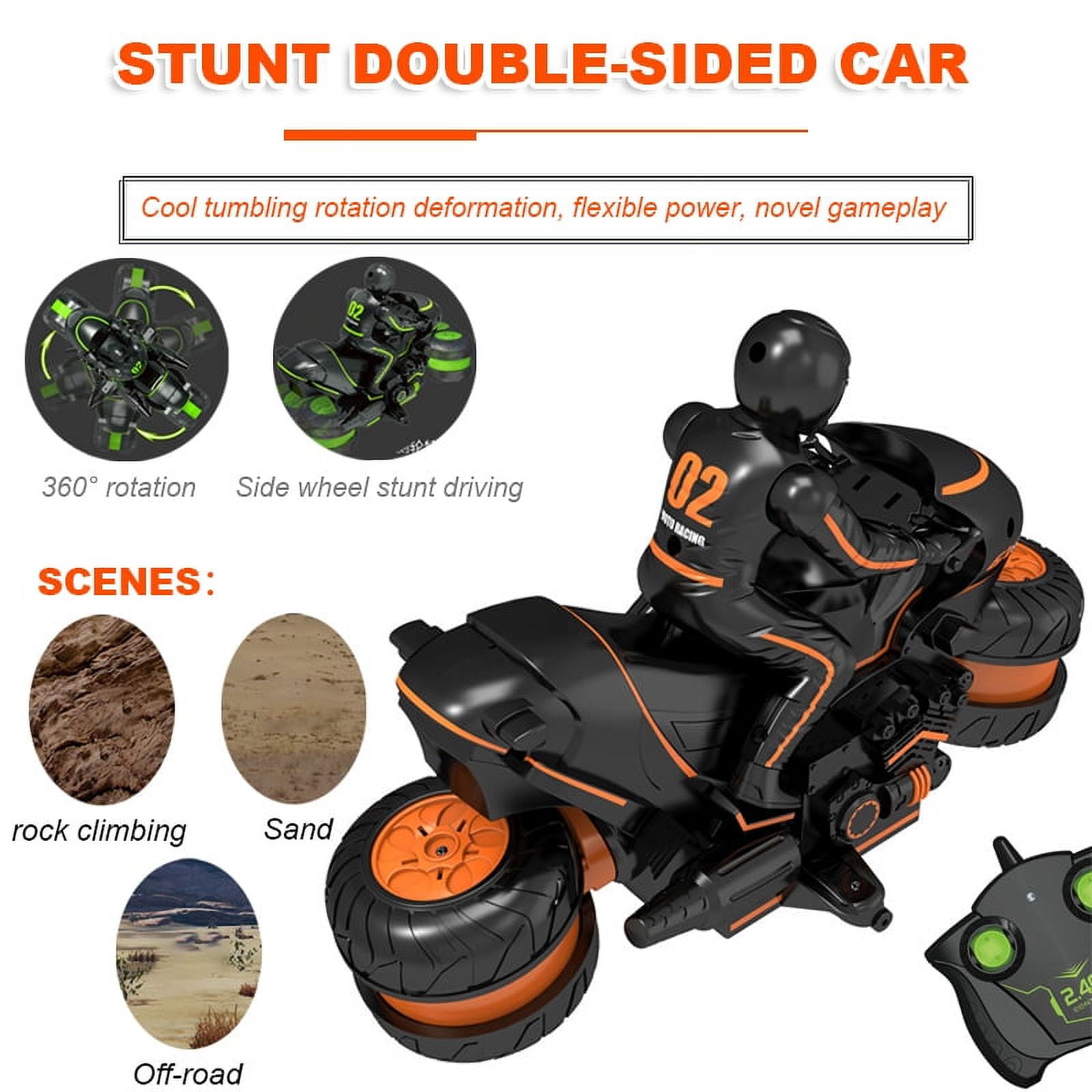OUSITAID RC Motorcycle Remote Control Motorcycles,360° Spinning Action ...
