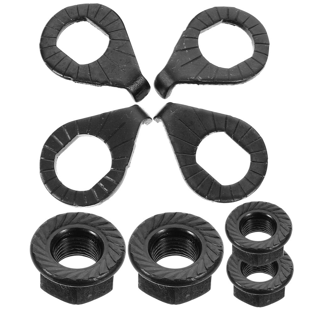 OUSITAID Washers Mountain Bike Parts Nuts Iron Flange Nuts Wheel Axle