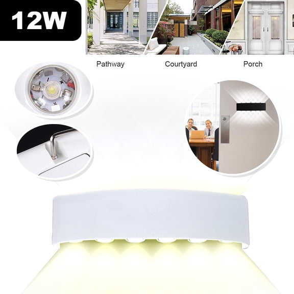 OUSITAID Waterproof 12W LED Wall Sconces Light Fixture Balcony Porch Door Garden Lamp