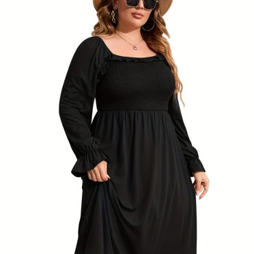 Dubai Simple Wedding Dresses For Woman Long Sleeves Square Neck Bride