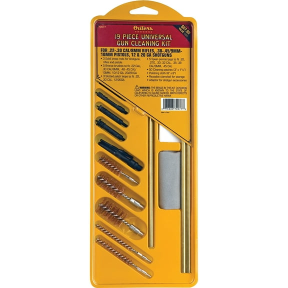 Outers Brass Rod Cleaning Kit, For Universal Gun Cleaning, 19 Piece 70077
