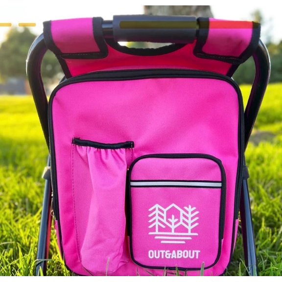 OUT&ABOUT 3-in-1 Backpack Stool Cooler Chair, 400 LBS Max Load, Portable Folding