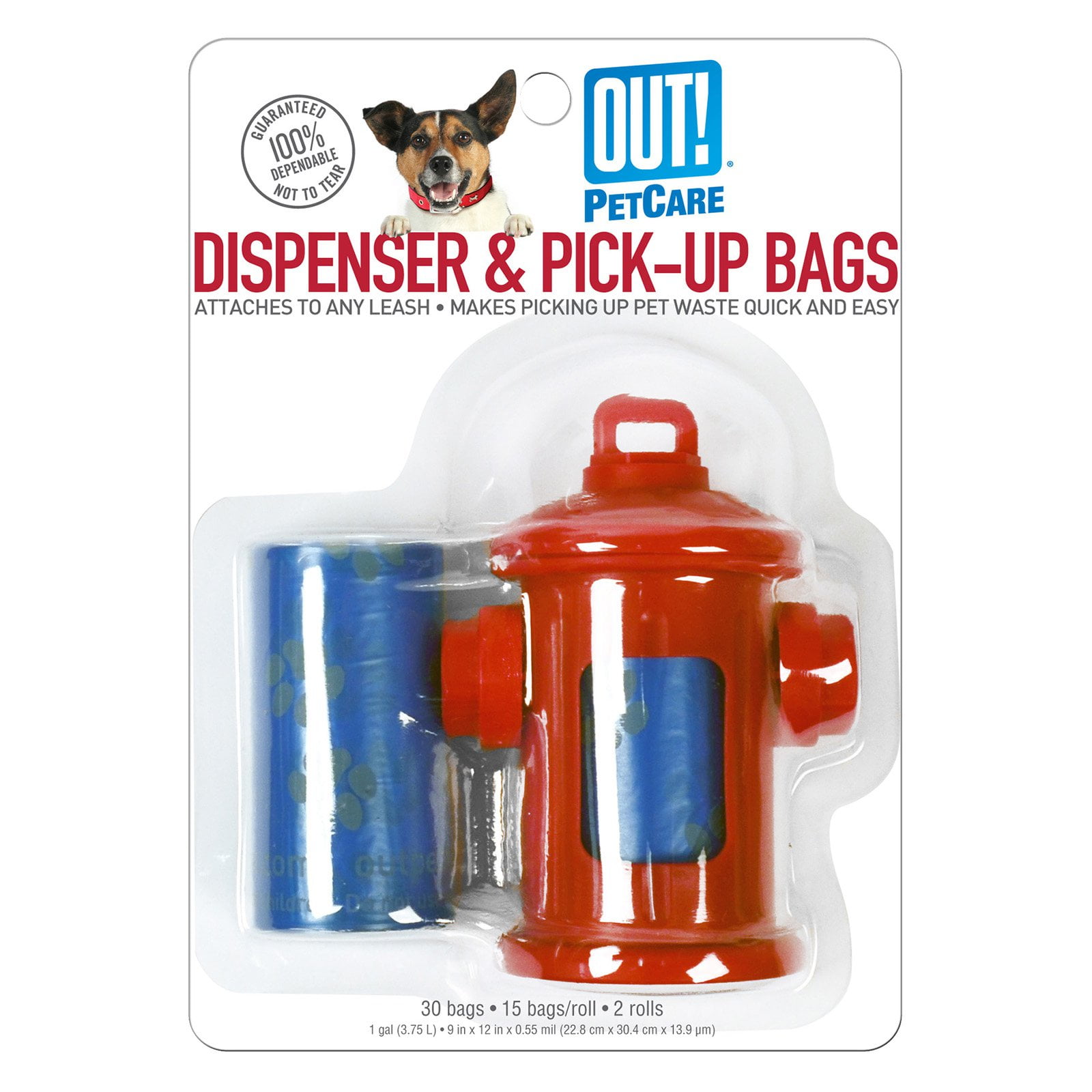 OUT! Fire Hydrant Dispenser With Waste PickUp Bags 30ct.