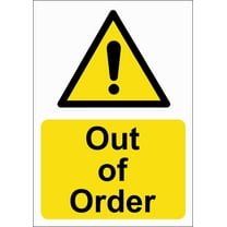 OUT OF ORDER Metal Aluminum Sign/FOAMEX SITE SIGNSAFETY SIGN Size: 16 x 12 Inch
