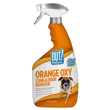 OUT! PetCare Orange Oxy Stain and Odor Remover, Oxy Clean Pet Stain and Odor Eliminator, 32 Ounces
