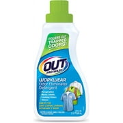OUT ProWash Workwear Odor Eliminator and Stain Remover Laundry Detergent, Great for Work Clothes, Uniforms, Active Wear, and More, 22 Ounce Bottle