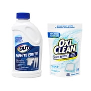OUT White Brite Laundry Whitener 1 lb 12 Oz & OxiClean White Revive Laundry Whitener & Stain Remover Power Paks, 24 Count