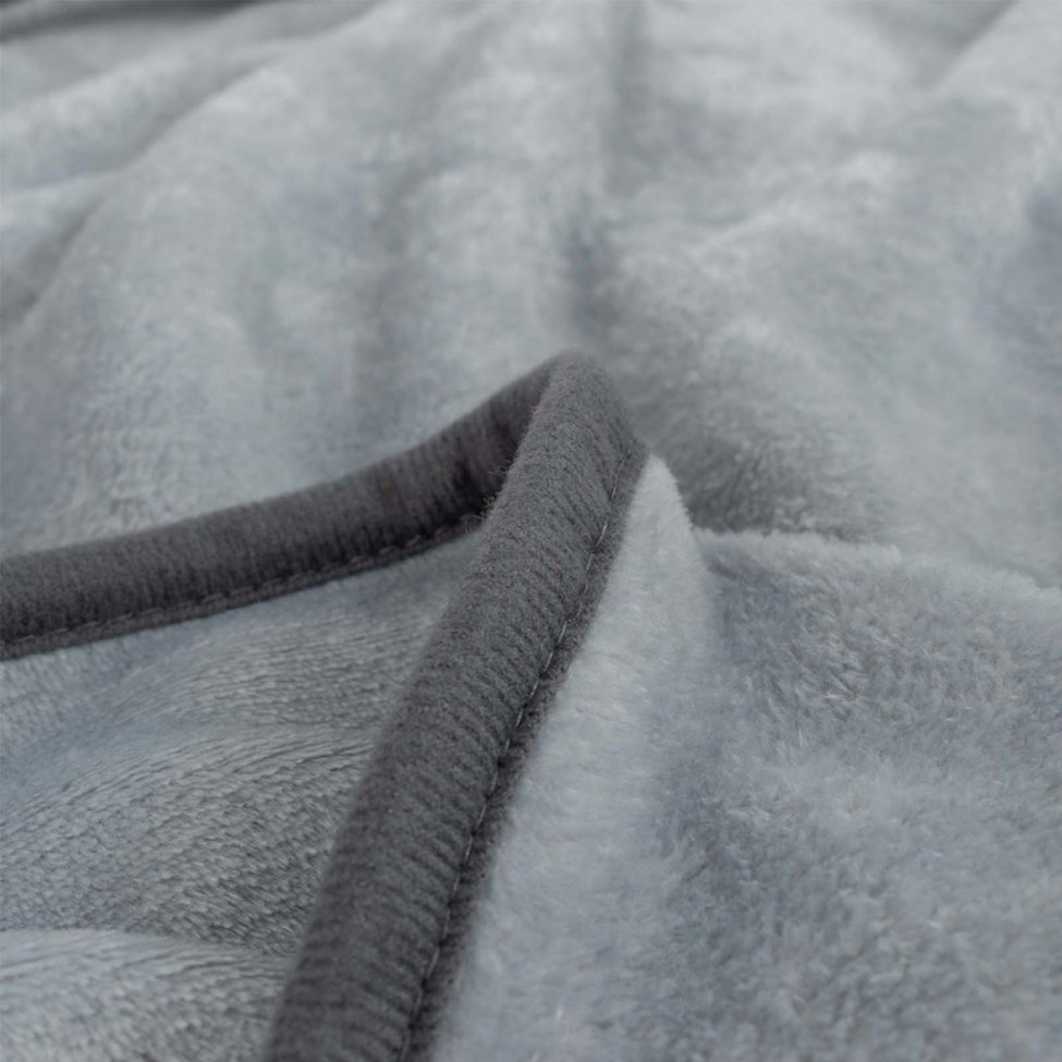 OUTAD Fleece Bed Blanke Flannel Blanket Hemming Solid Color Soft Easy