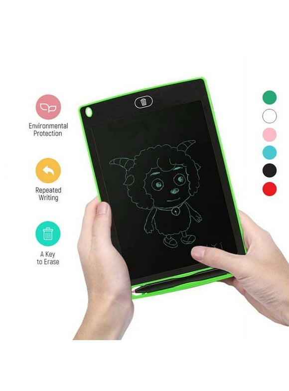 LCD Writing Tablet 8.5 Inch, Luckybay Electronic Writing Drawing Pads Portable Doodle Board Gifts for Kids Office Memo Home Whiteboard (8.5" Green)