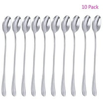 OUTAD Long Handle Stainless Steel Mixing Spoons (10 Count)