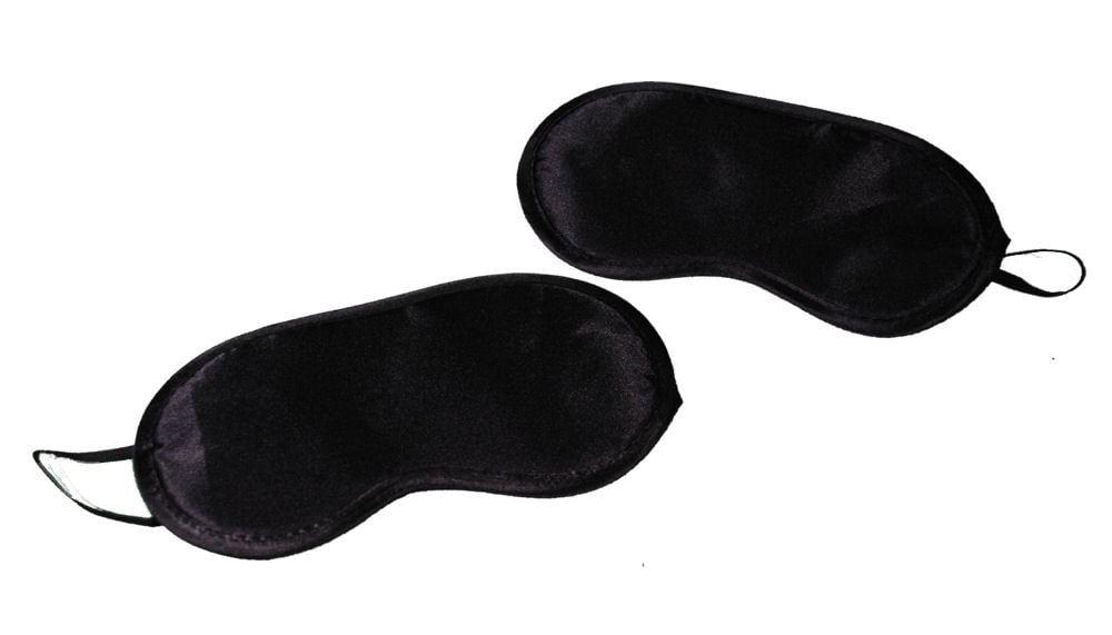 OUTAD Lot of 2 Black Sleep Masks Le Salon Eye Cover Travel Padded