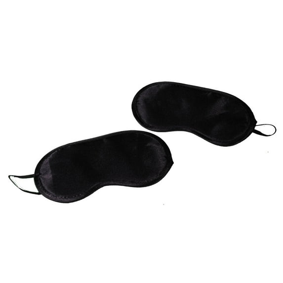 OUTAD Lot of 2 Black Sleep Masks Le Salon Eye Cover Travel Padded Relaxation Blindfold