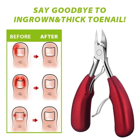 OUTAD Toenail Clippers for Thick Ingrown Toe Nails Heavy Duty Precision Nail Scissor