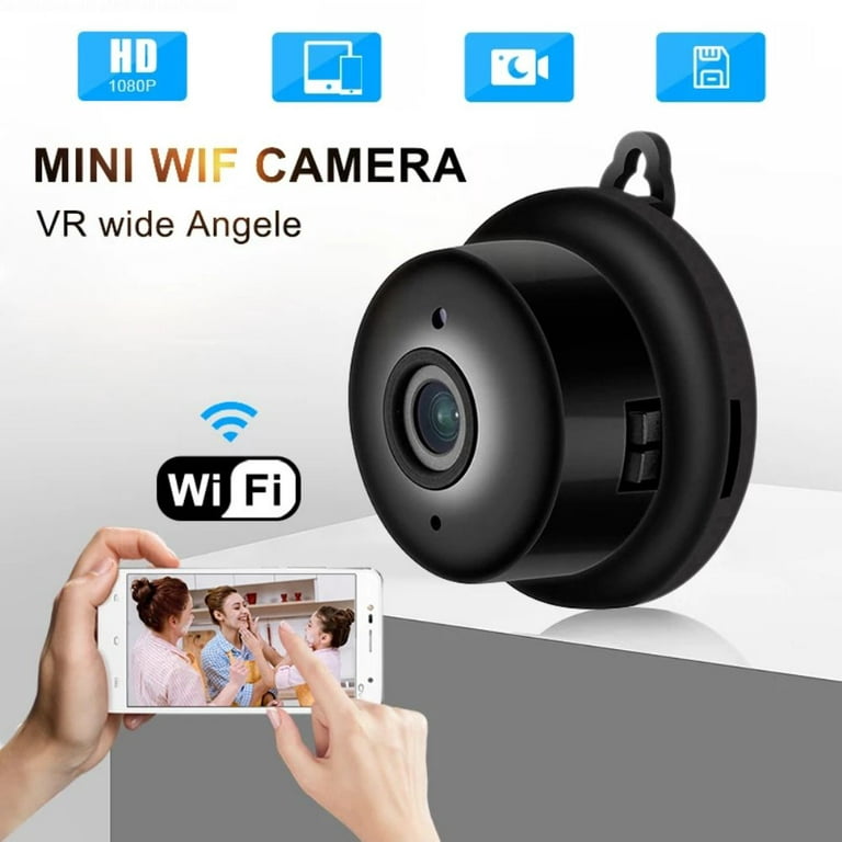 Szdudu Mini Camera 1080p HD Mini Camera Home Security Surveillance Wireless WiFi Camera for Indoor Outdoor Car Small Security Camera, Size: One size