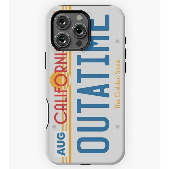 OUTATIME License Plate GA349 Phone Case for iPhone 11 to 17 Pro Max