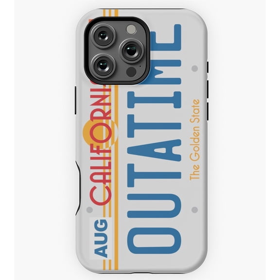 OUTATIME License Plate GA349 Phone Case for iPhone 11 to 17 Pro Max