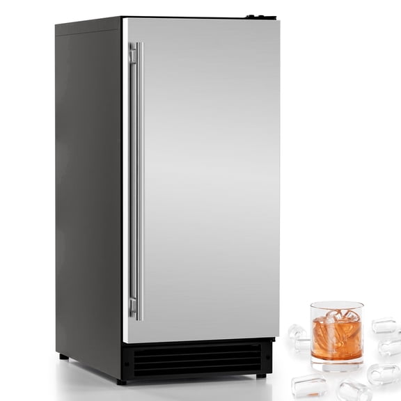 OUTBID Ice Maker Machine Crystal Clear Bullet Ice 52 lbs/24H with Spray Technology, Undercounter Commercial Ice Cube Maker, Built-In for Home Bar and Kitchen