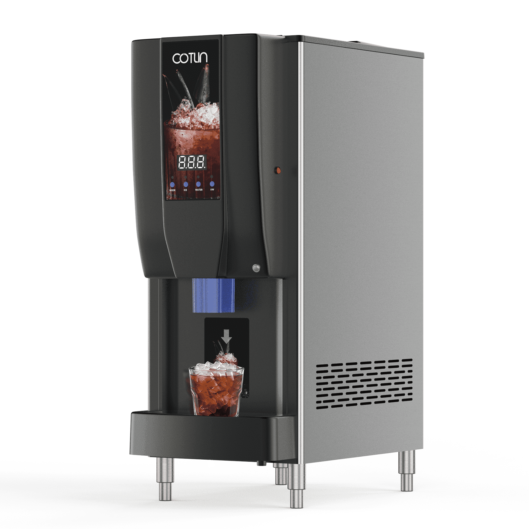 OUTBID Nugget Ice Maker Countertop, 250Lbs per Day Commercial Nugget Ice Machine, 4-5 Minute Ice, 3-in-1 Ice/Water/Mix Mode, Self-Cleaning Auto Drain, Stainless Steel for Bar Restaurant Home Kitchen