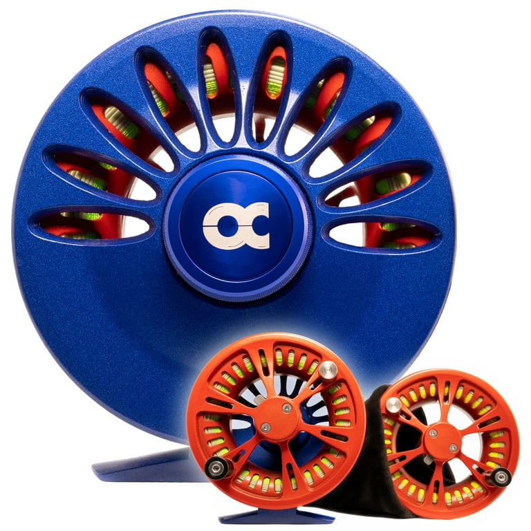 OUTDOOR CORPS Large Arbor Fly Fishing Reel - Peacock 