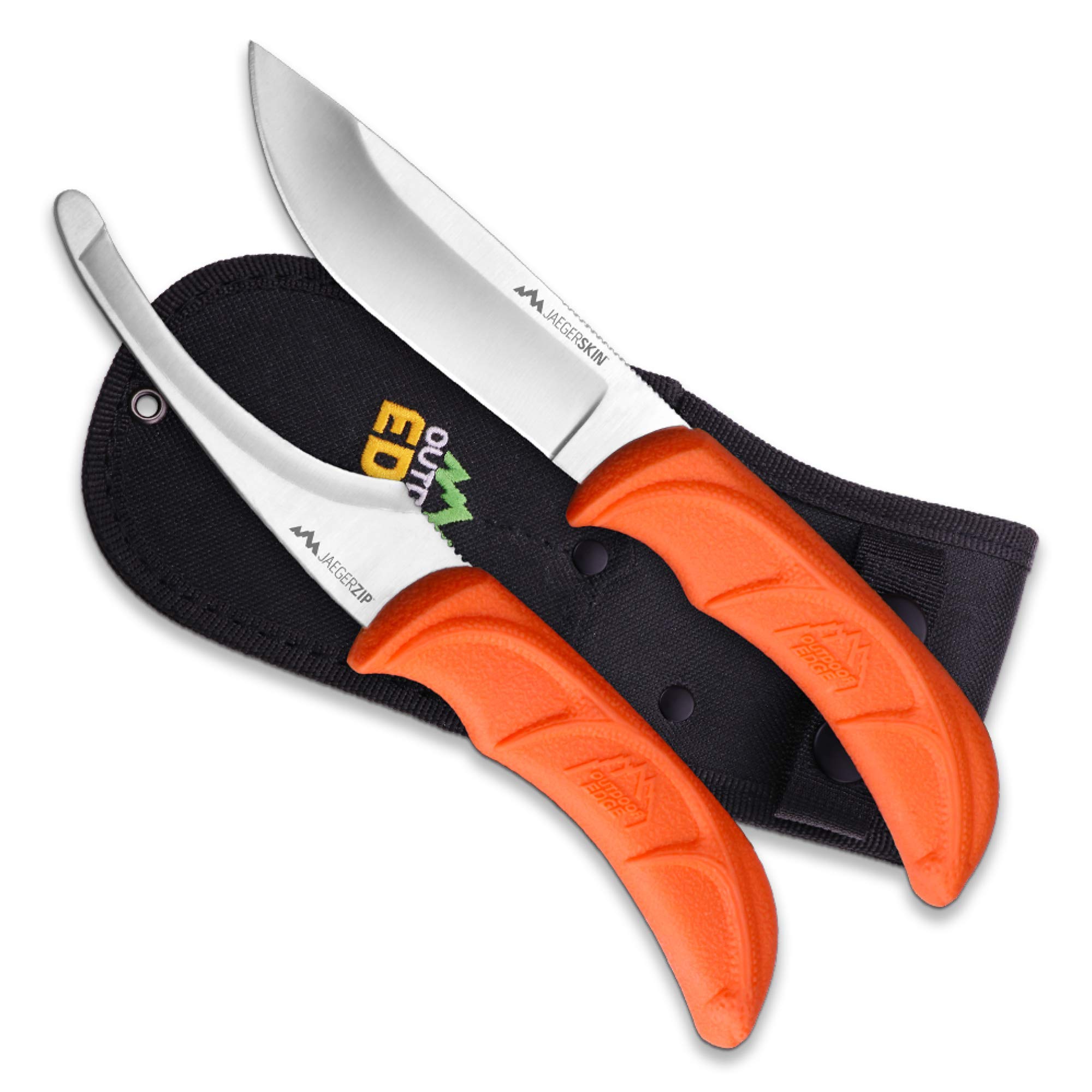 OUTDOOR EDGE JaegerPair, 3Piece Hunting Knife Combo Set for Processing