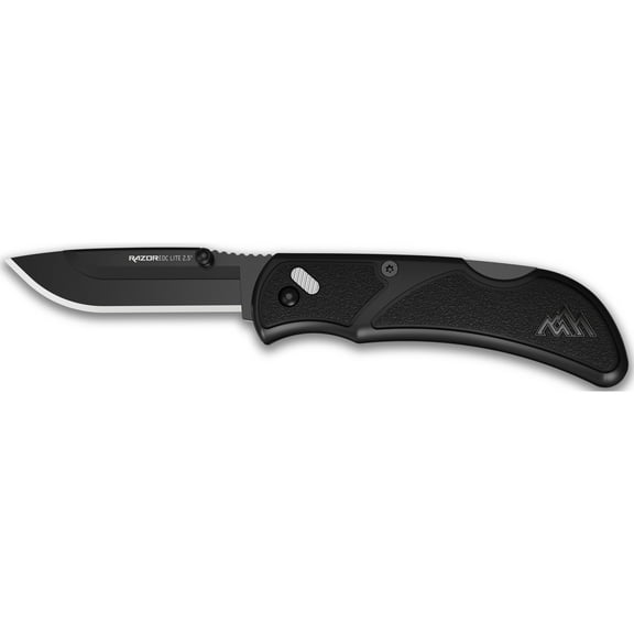 Outdoor Edge RazorEDC LITE Pocket Knife 2.5" Drop Point Stainless Steel Black Blade Glass Reinforced Nylon (GRN) Handle Black