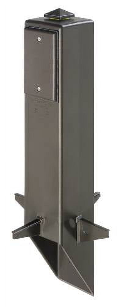 OUTDOOR LIGHT FIXTURE WITH GFCI SUPPORT POST 19-1/2 IN. BLACK