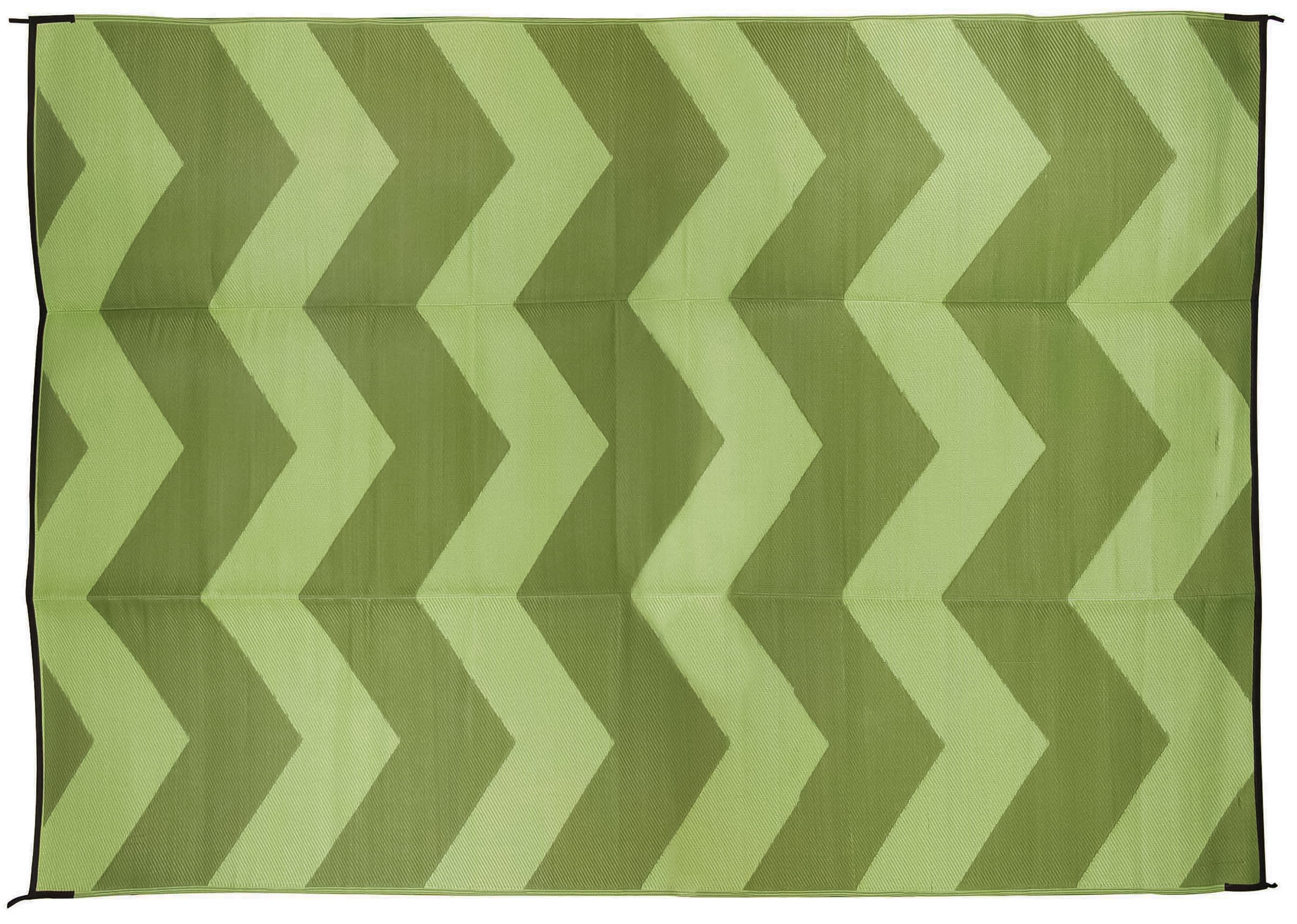 Camco 42879 Reversible Outdoor Mat (6' x 9', Green Chevron Design)