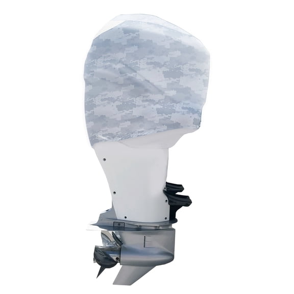 OUTERENVY Grey Digital Camo Outboard Motor Cover for Mercury 75-115 HP 4 Stroke (2015-Present) | Made in USA to Stay on While You Run!