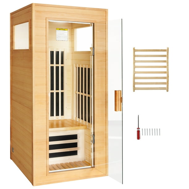 OUTEXER Far Infrared Sauna Room 1260W Canadian Hemlock Wood Saunas