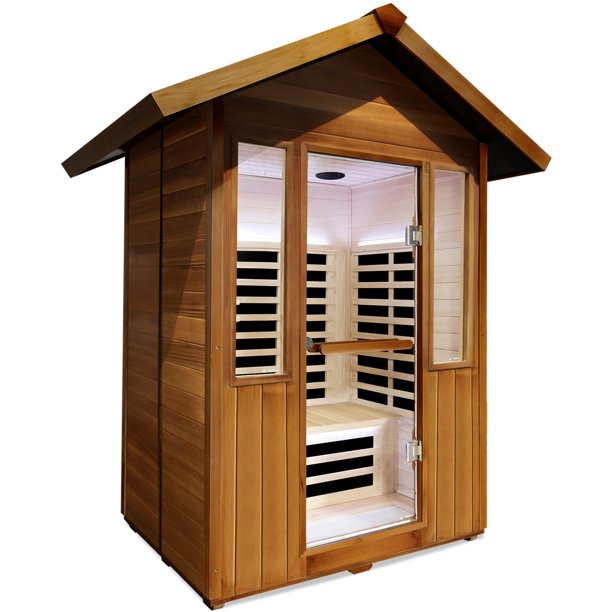 OUTEXER Outdoor Sauna Far Infrared Saunas Red Cedar Wooden Sauna Spa ...