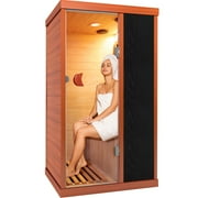 OUTEXER Infrared Sauna Portable Sauna for Home, Home Sauna Spa Room 800W Indoor Saunas 110V with Control Panel and Tempered Glass Door, Canadian Hemlock Wood Sauna for Indoor Home Sauna