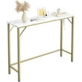 thumbnail image 1 of OUTGOODS 39.4" Industrial Console Table with USB & Outlets, Slim Metal & MDF Sofa Table, 1 of 8