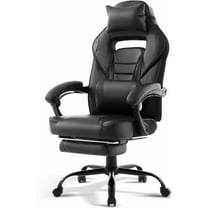 OUTGOODS Ergonomic Gaming Chair w/ Footrest & Lumbar Support, PU Leather, 300LBS