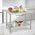 thumbnail image 1 of OUTGOODS Stainless Steel Work Table, NSF Commercial Grade, Adjustable Shelf, Silver, 1 of 9