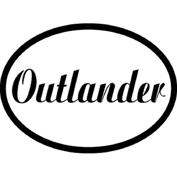 OUTLANDER Sticker - Orignal Artwork Vinyl - Reflective British Oval Decal Sticker - 3.5" x 4.75"