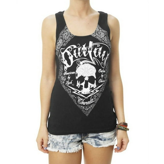 OUTLAW THREADZ Women's Tattoo Tank Black 2XL WTT05-W2XL