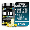 thumbnail image 1 of Nutrex Research OUTLIFT Amped Blueberry Lemonade High Stim Pre Workout Powder 22 Servings, 1 of 10