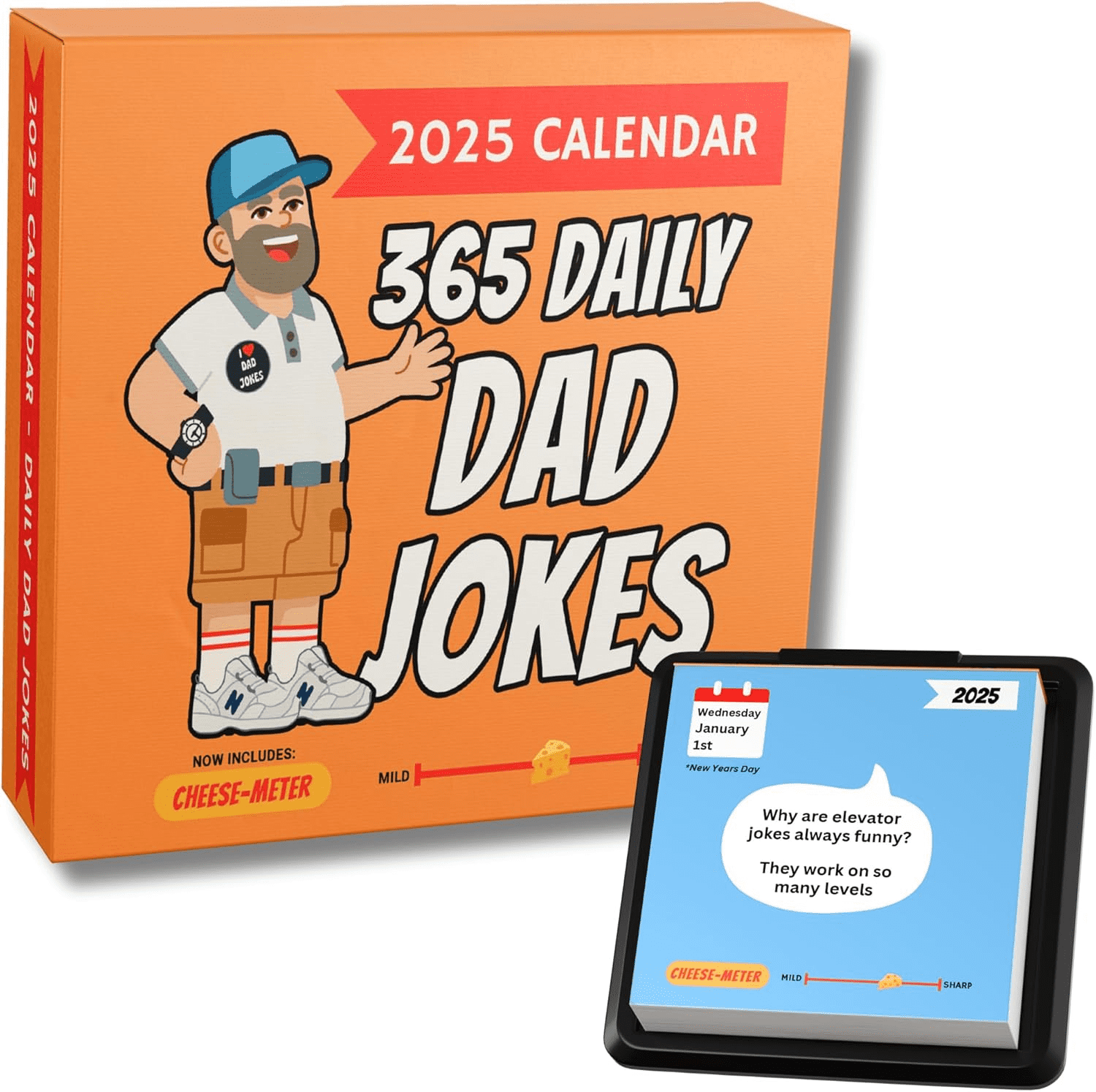 OUTLOU Joke Desk Calendar 2025 Funny Gifts for Dad, Page a Day Desk